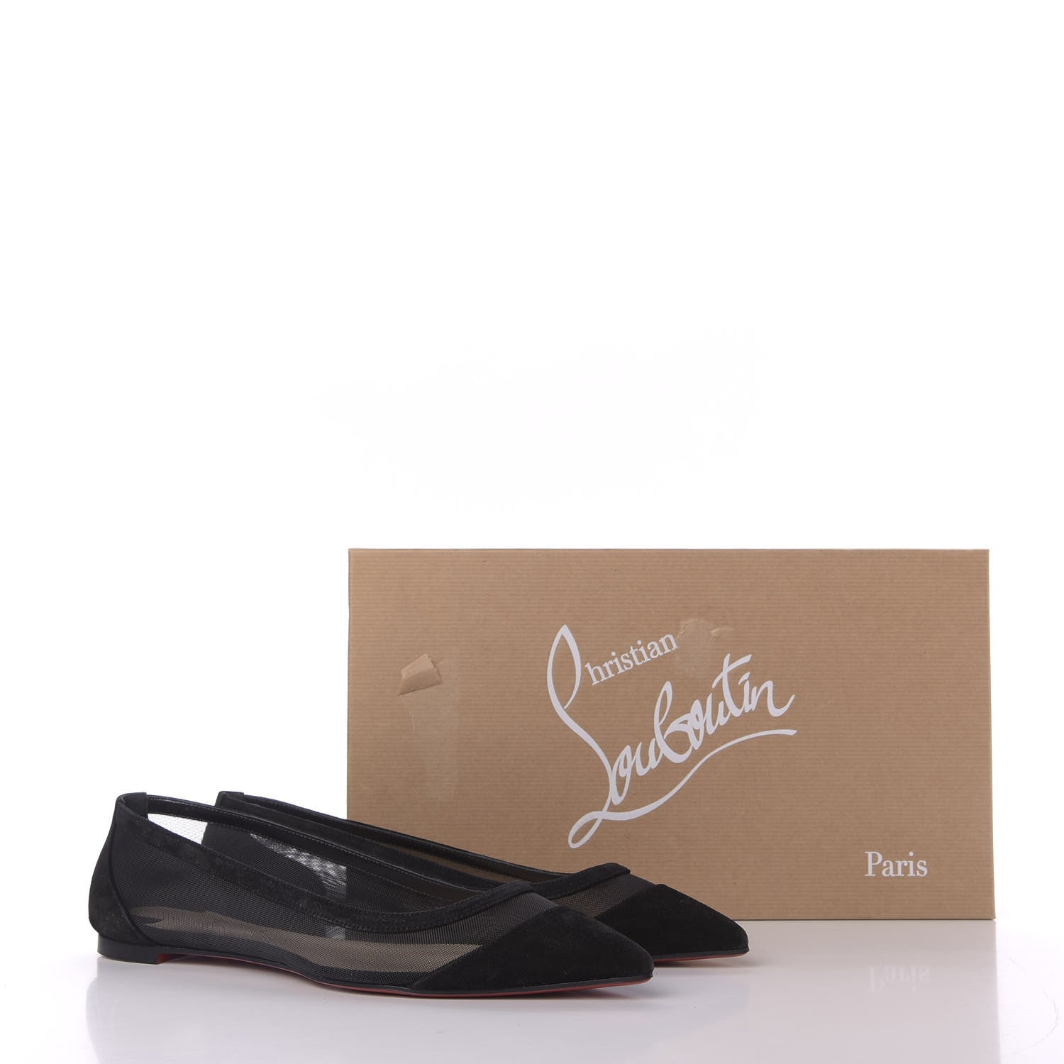 Christian Louboutin Veau Velours Rete Galativi Flats 39 Black 10 of 10