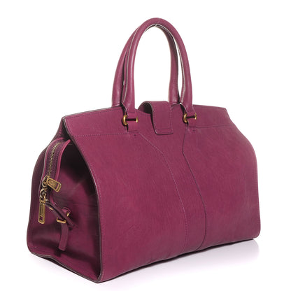 Saint Laurent Sheepskin Medium Cabas ChYc Black Cherry 3 of 10