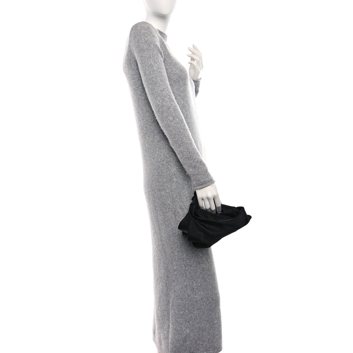 Satin Small Ascot Bag Black