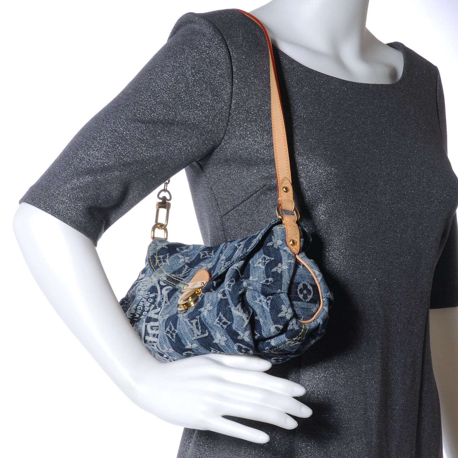 Louis Vuitton Denim Raye Mini Pleaty 2 of 7