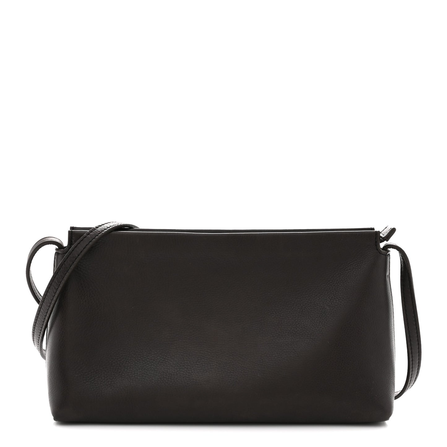 Grained Calfskin Rene Crossbody Dark Brown