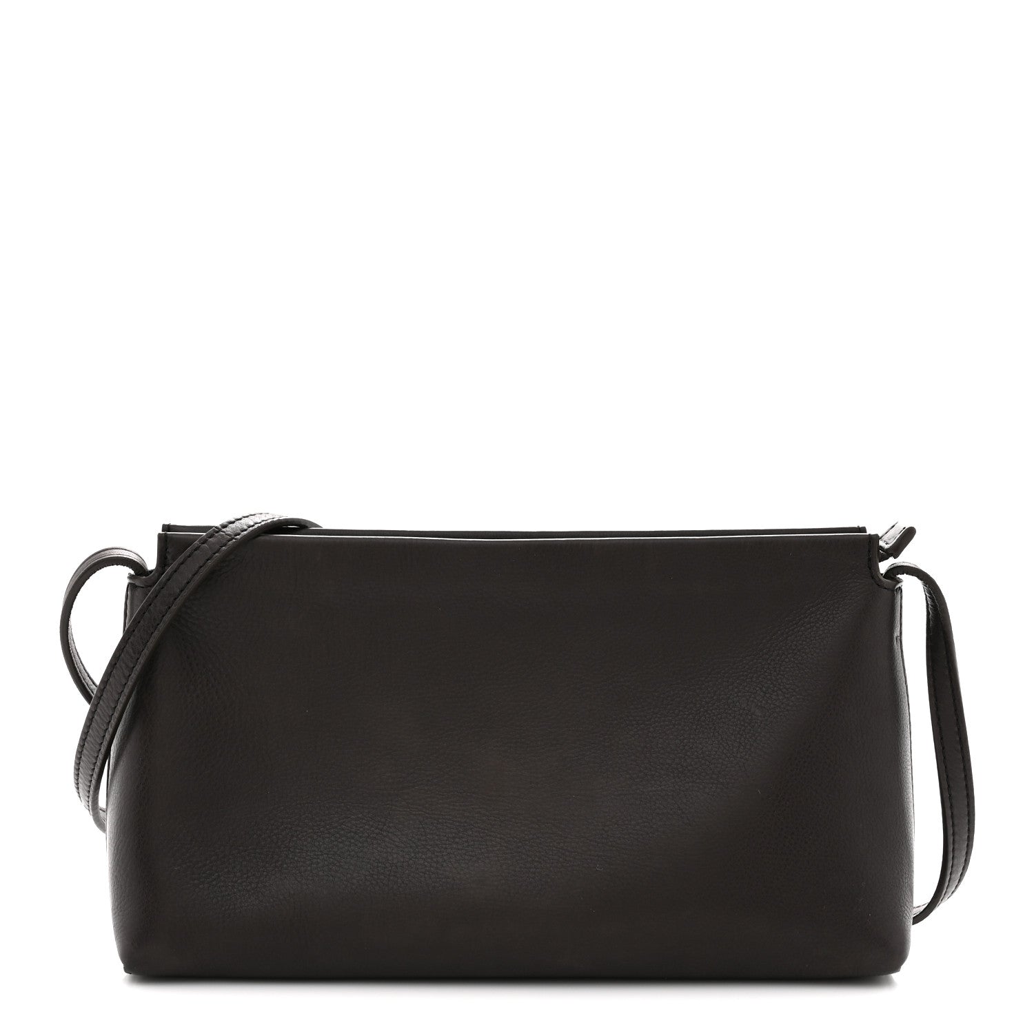 The Row Grained Calfskin Rene Crossbody Dark Brown 1 of 11