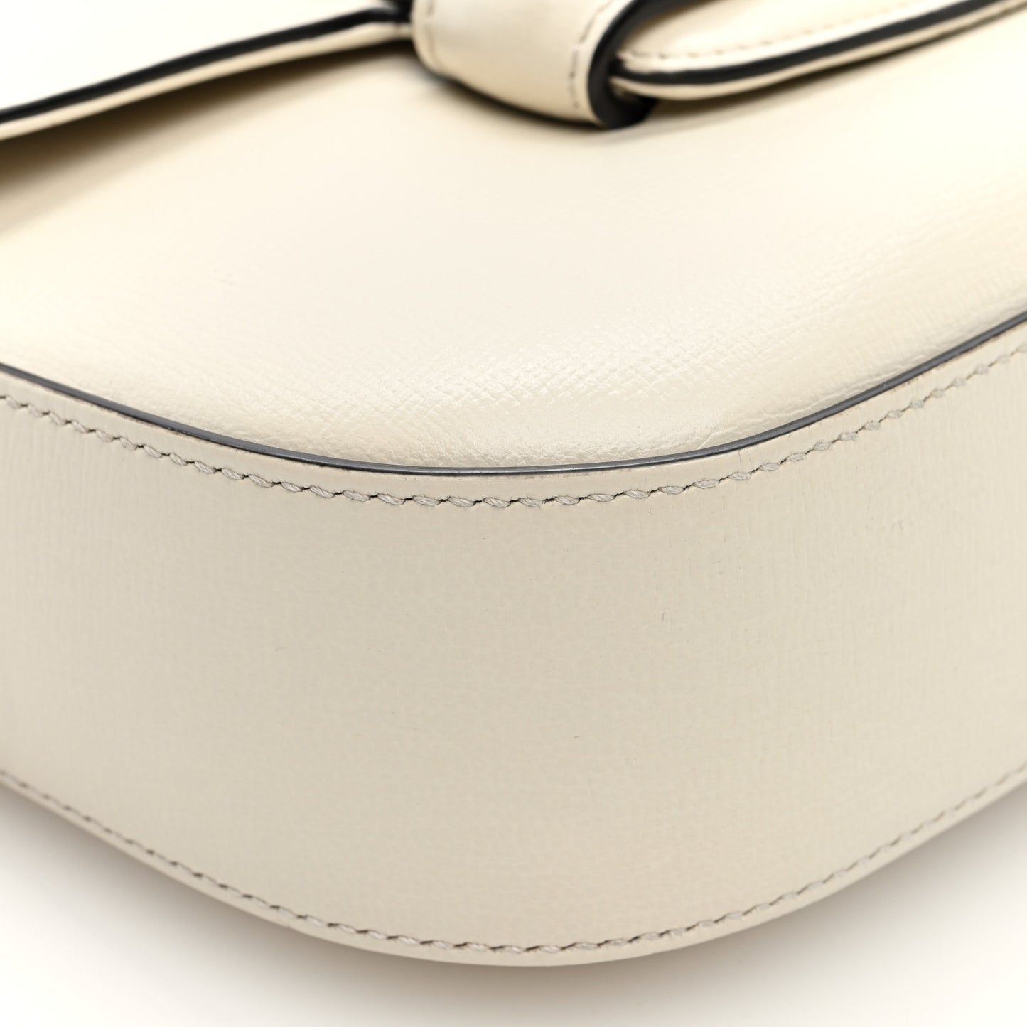 Azalea Calfskin Web Mini Horsebit 1955 Shoulder Bag Mystic White