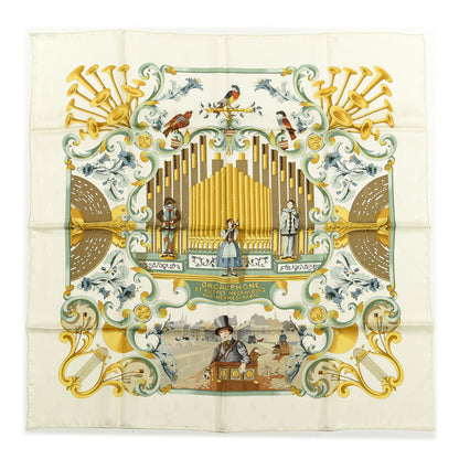 Hermes Silk Orgauphone Et Autres Mecaniques Scarf 90 1 of 3