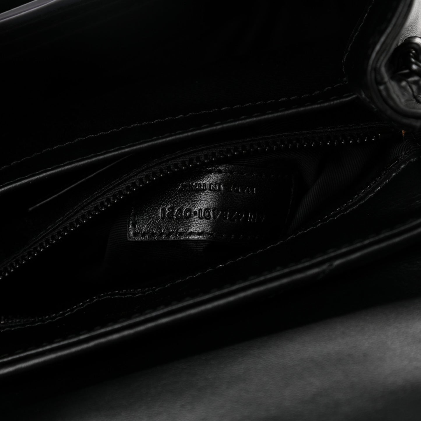 Calfskin Y Quilted Monogram Toy Loulou Crossbody Bag Black