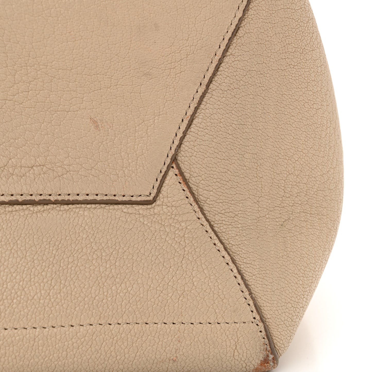 Soft Grained Calfskin Sangle Bucket Bag Dune