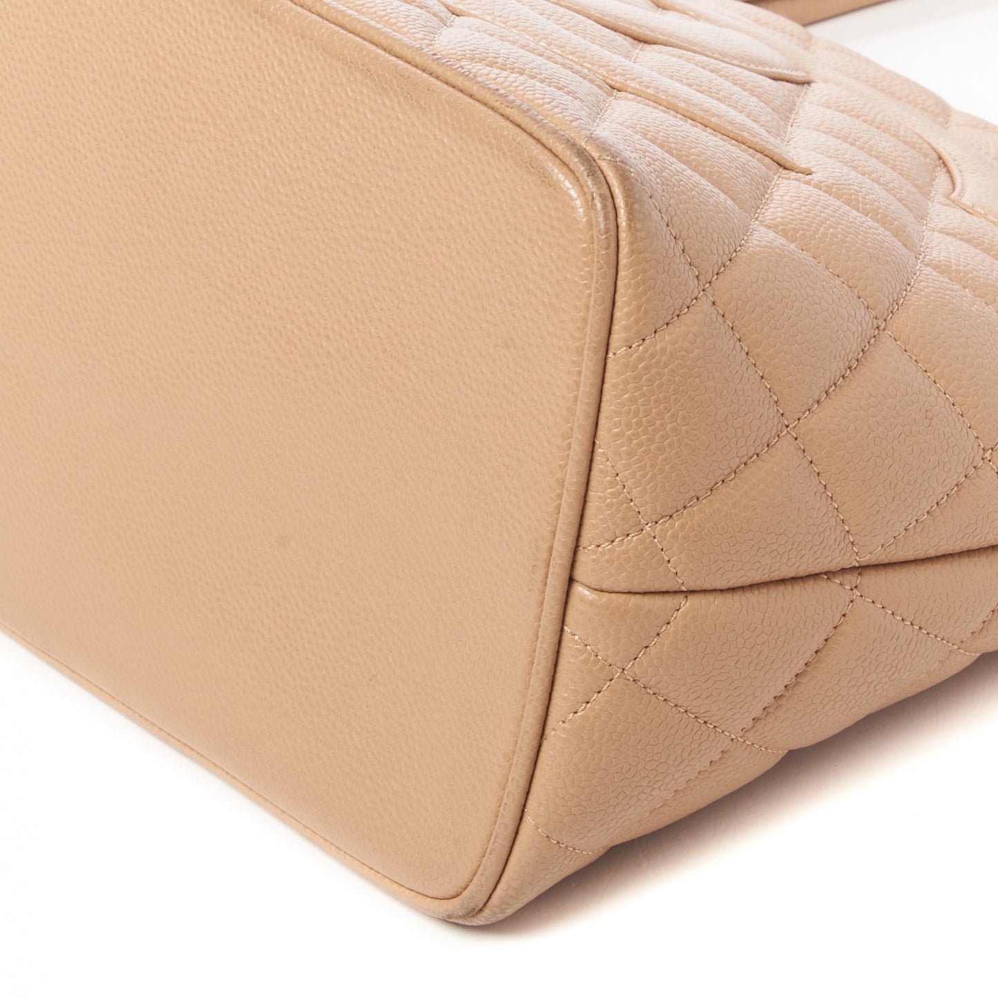 Caviar Quilted Medallion Tote Beige
