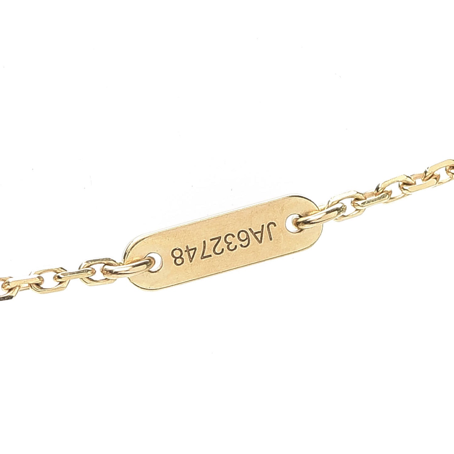 18K Yellow Gold Mother of Pearl Sweet Alhambra Pendant Necklace