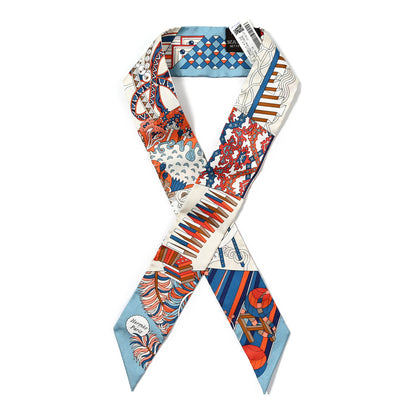 Hermes Silk De l'Ombrelle Aux Duels Twilly Bleu 1 of 5