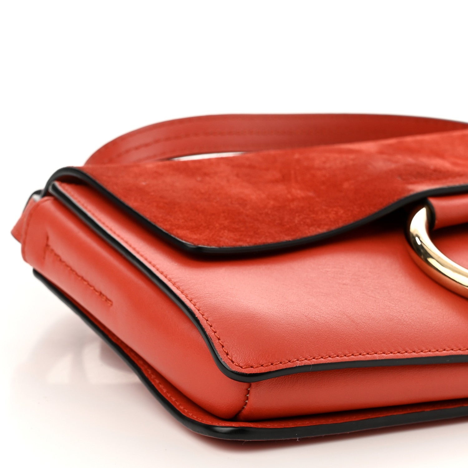Chloe Suede Calfskin Mini Faye Shoulder Bag Earthy Red 8 of 10