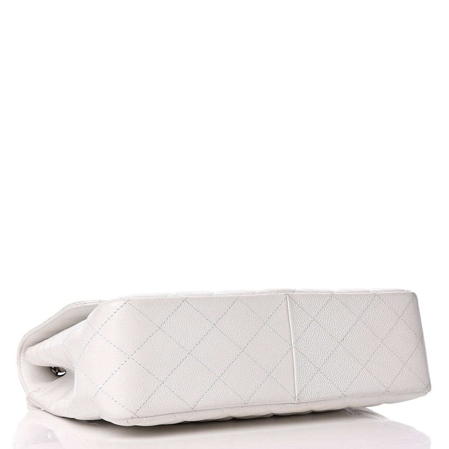 Caviar Quilted Jumbo Single Flap White