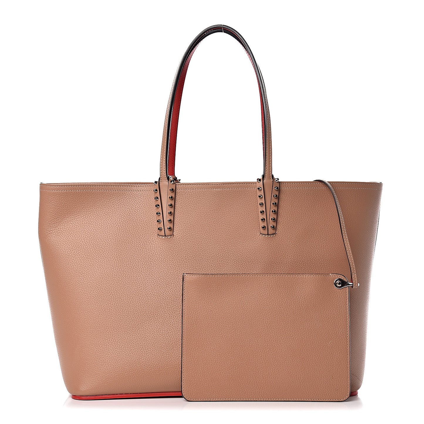 Calfskin Spikes East West Cabata Tote Nude