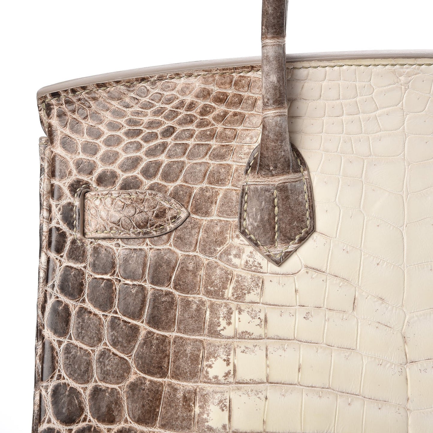 Matte Niloticus Crocodile Himalaya Birkin 30 Blanc