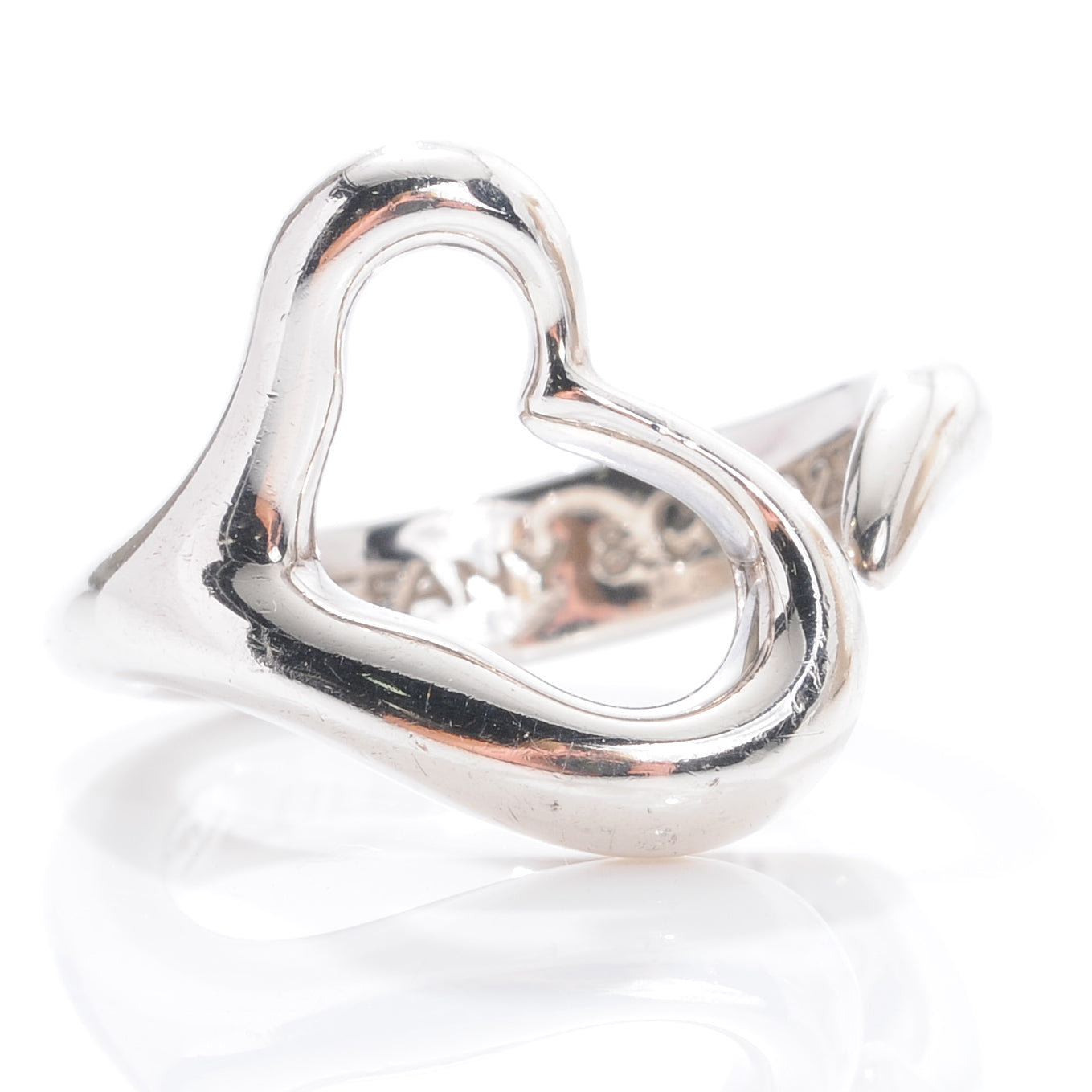 Elsa Peretti Sterling Silver Open Heart Ring 4.5