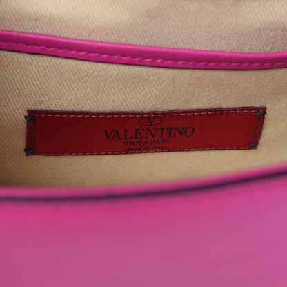 Valentino Garavani Vitello Mini Glam Lock Rockstud Flap Fuxia 6 of 6