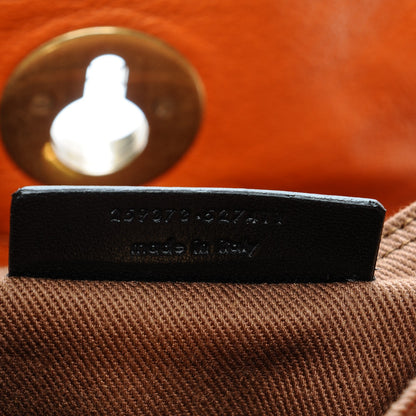 Saint Laurent Calfskin Canvas Small Muse Two Orange 7 of 9