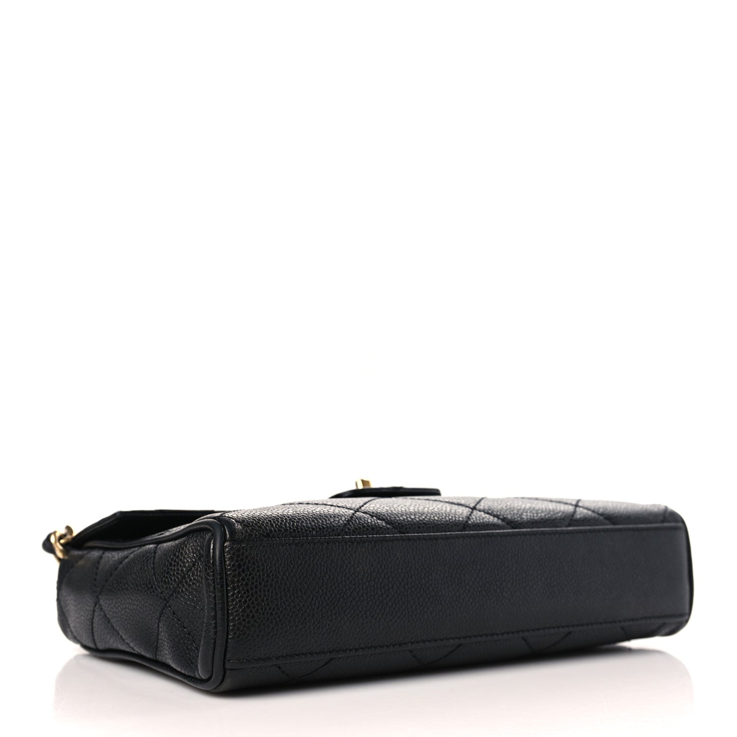 Caviar Quilted Shoulder Bag Black