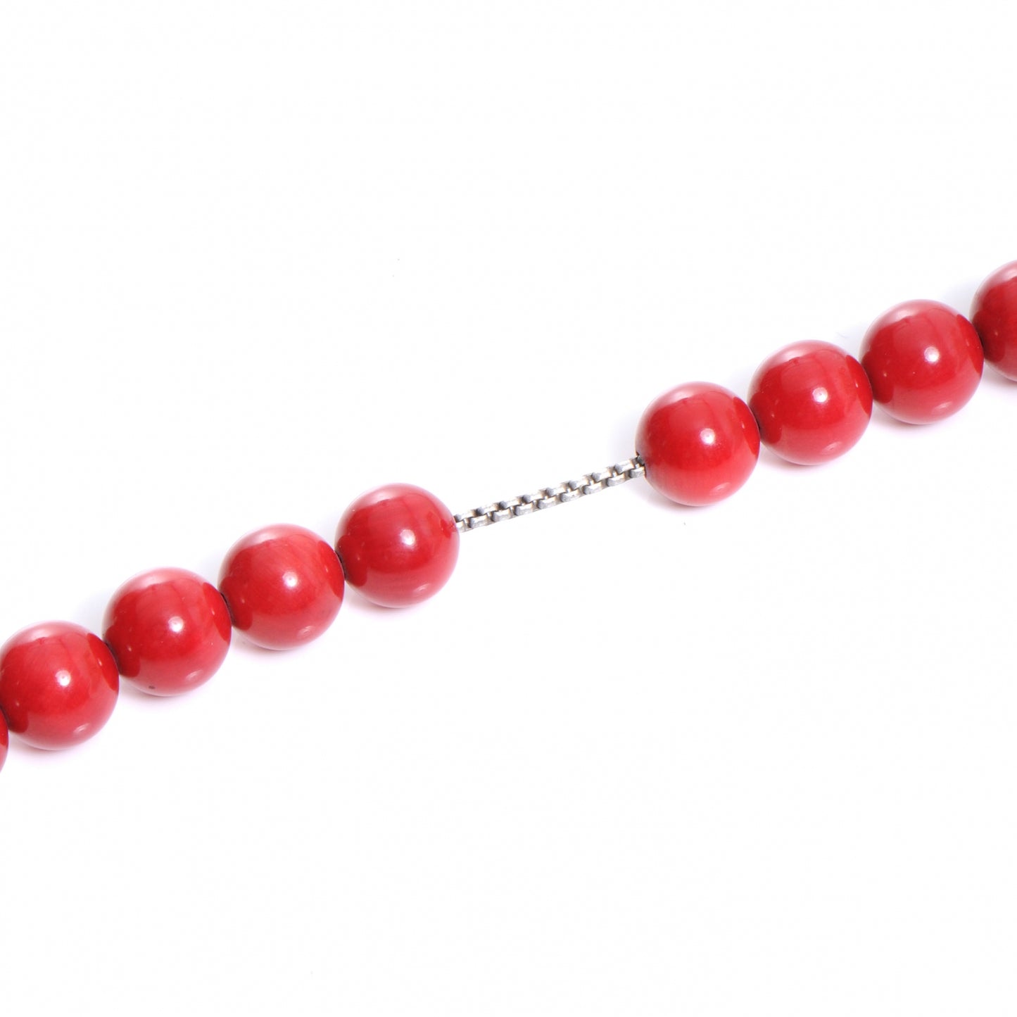 Sterling Silver Coral Spiritual Beads Bracelet