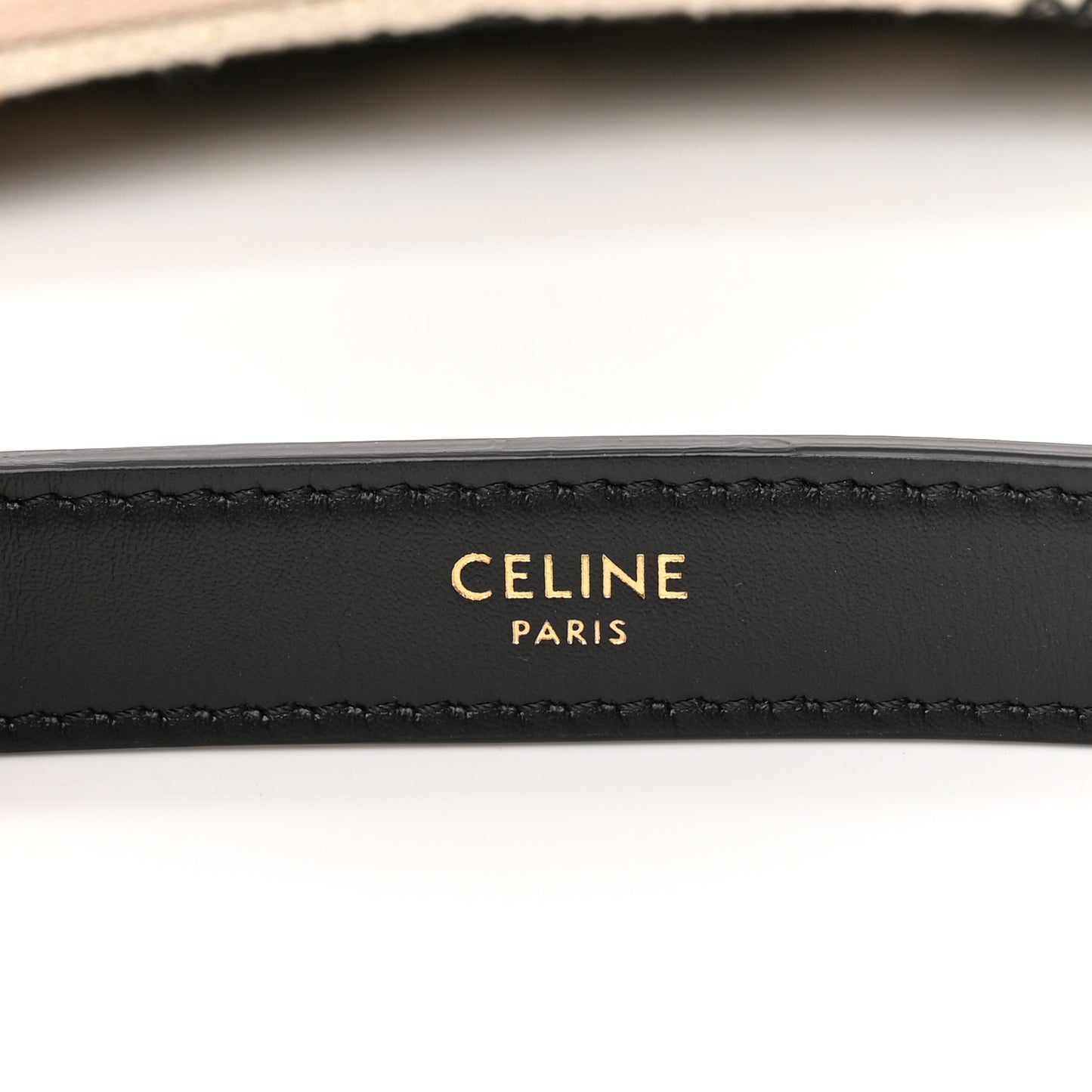 Embroidered Ava Triomphe Shoulder Bag Black