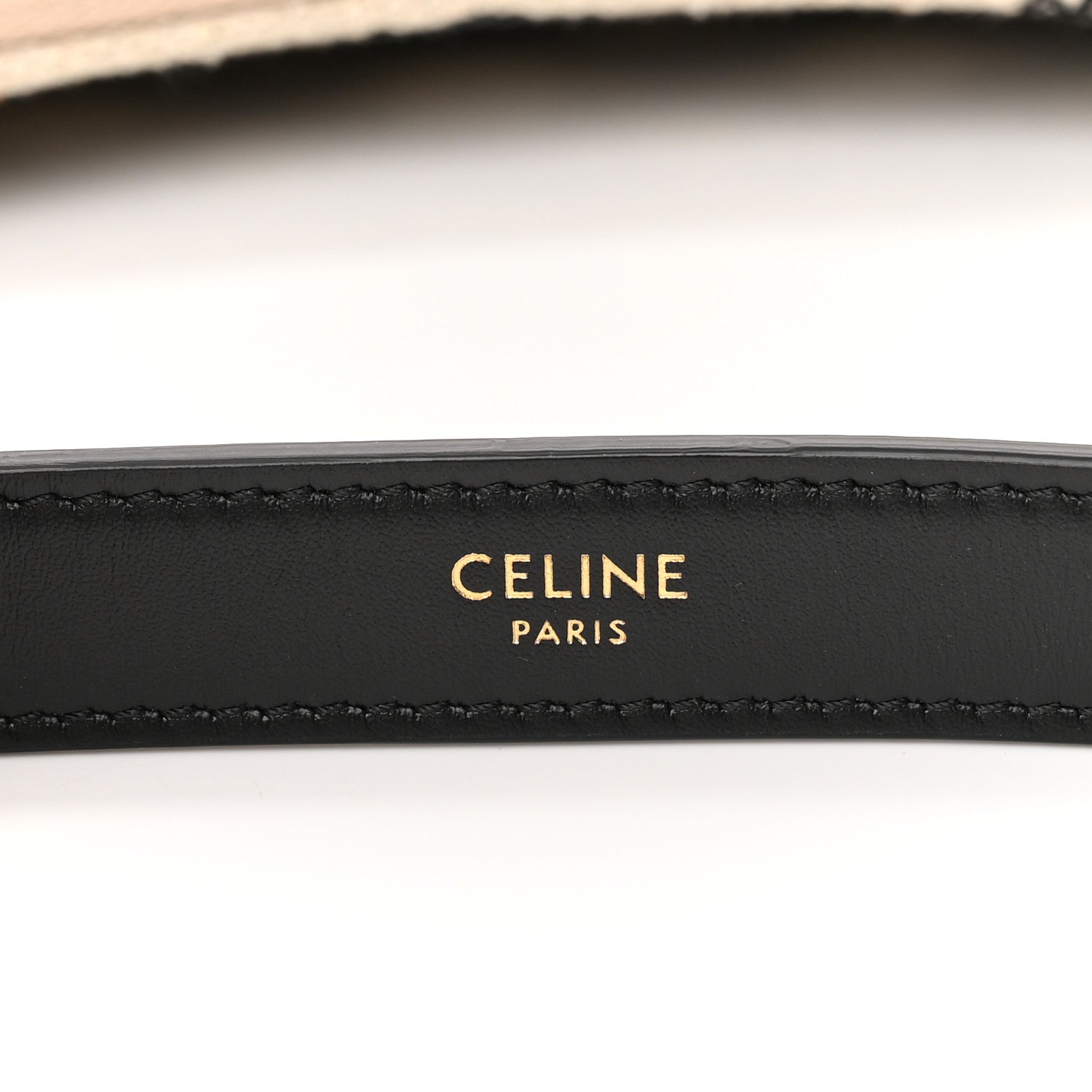 Celine Embroidered Ava Triomphe Shoulder Bag Black 6 of 9