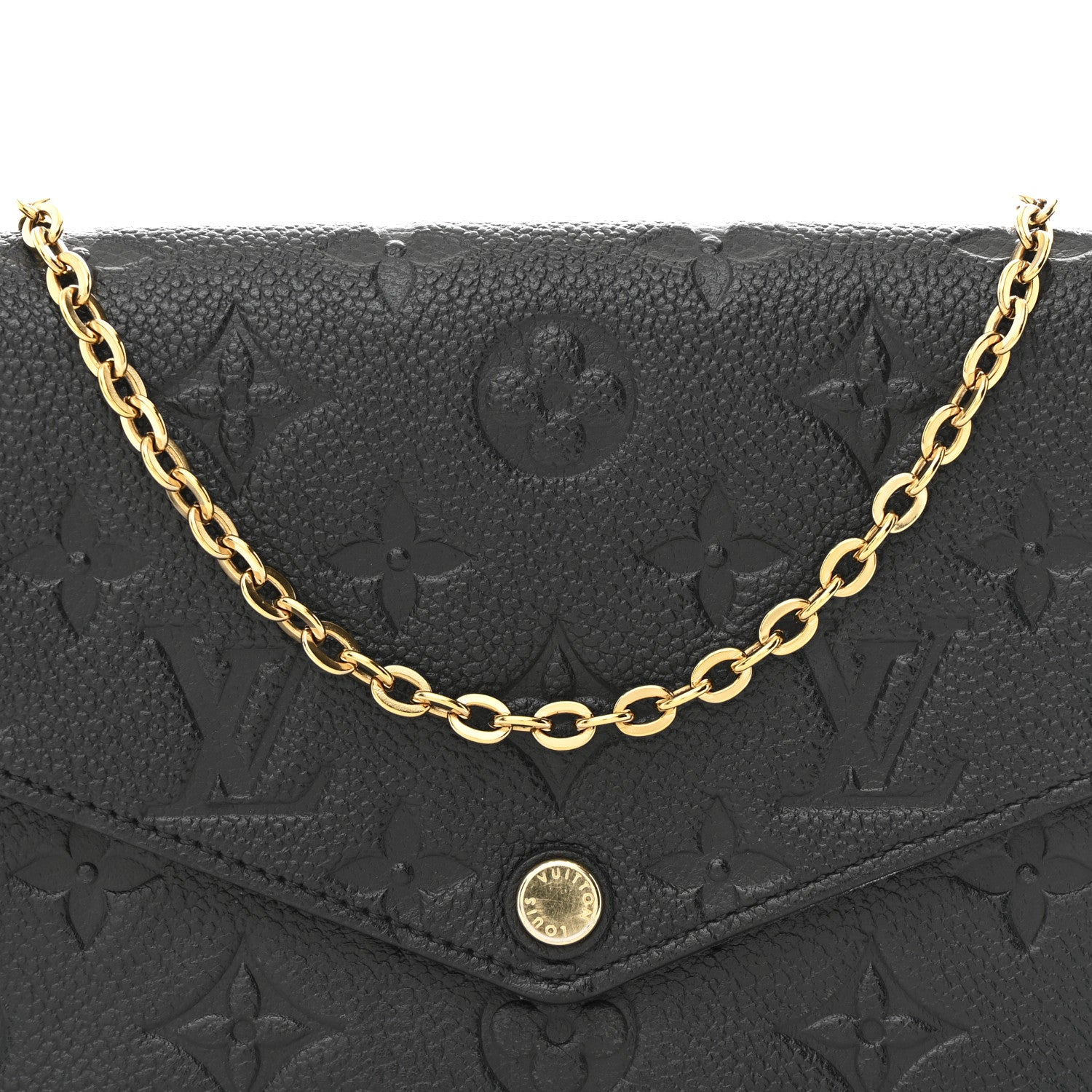 Louis Vuitton Empreinte Pochette Felicie Chain Wallet Black 8 of 10
