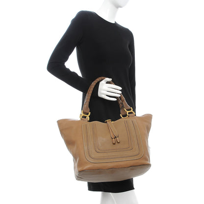 Chloe Calfskin Large New Marcie Tote Nut 2 of 7
