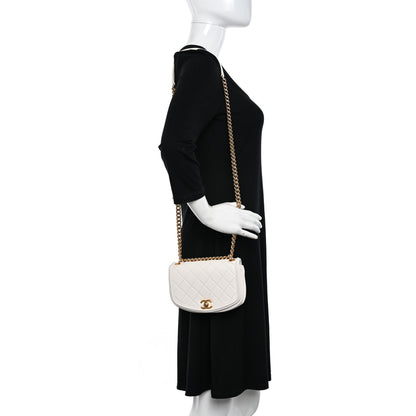 Chanel Calfskin Quilted Small Underline Flap White 2 of 12