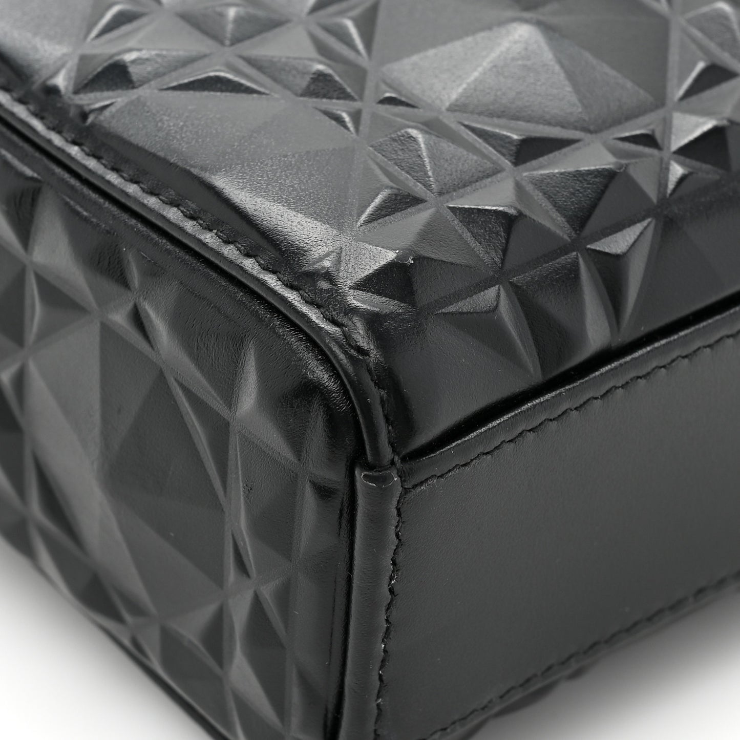 Calfskin Cannage Diamond Medium Lady D-Joy Black