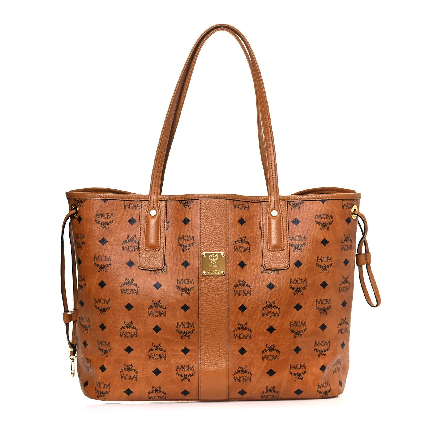 Visetos Medium Liz Reversible Shopper Tote Cognac