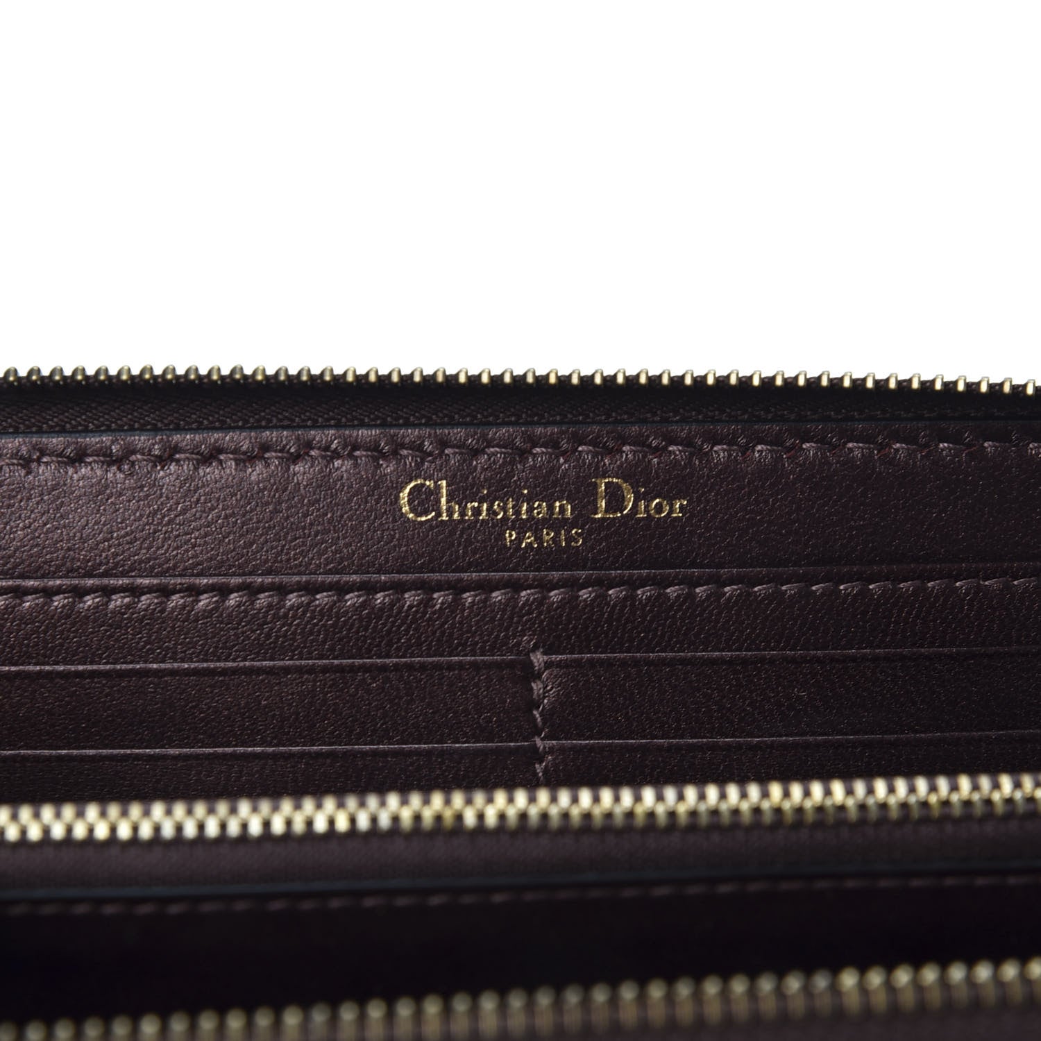 Christian Dior Metallic Calfskin J'adior Voyageur Wallet Noisette 7 of 9