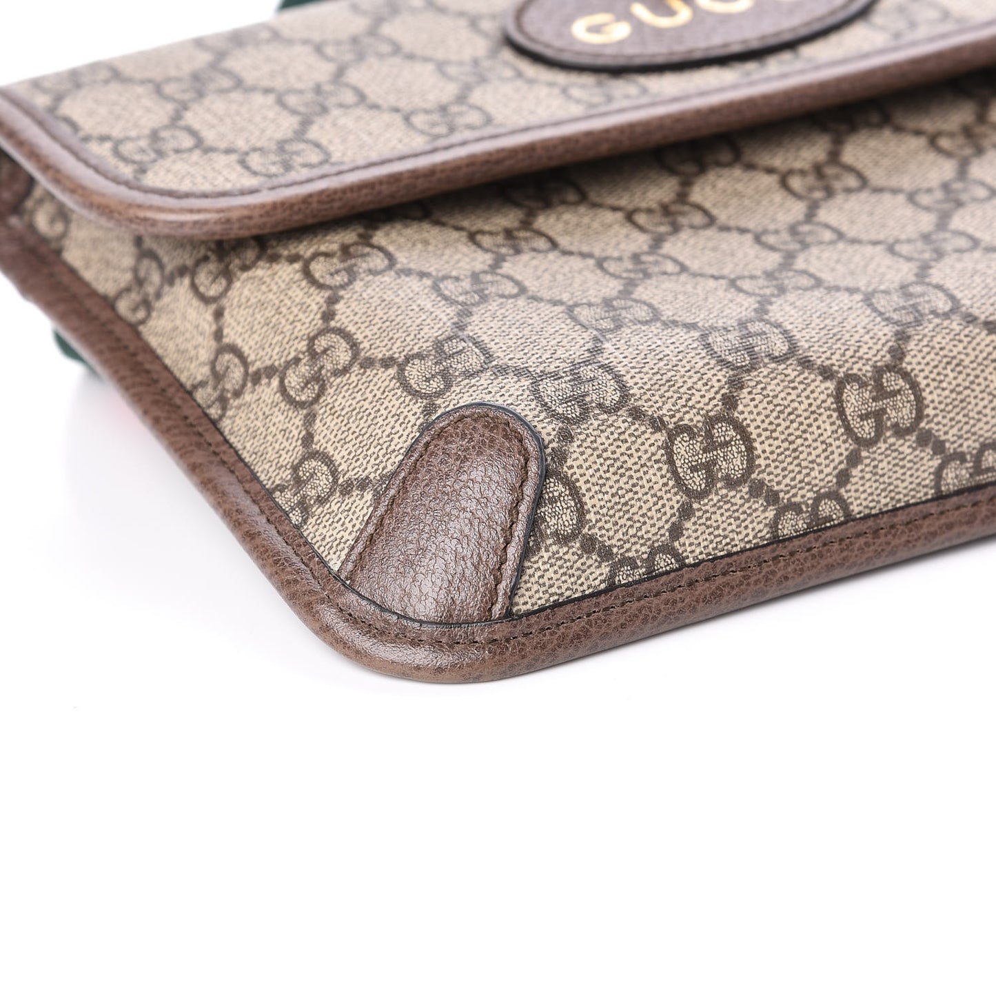 GG Supreme Monogram Neo Vintage Web Belt Bag Brown