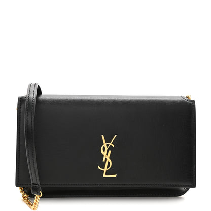 Saint Laurent Smooth Calfskin Monogram Phone Holder Crossbody Black 1 of 9