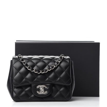 Chanel Lambskin Quilted Mini Square Flap Black 11 of 11
