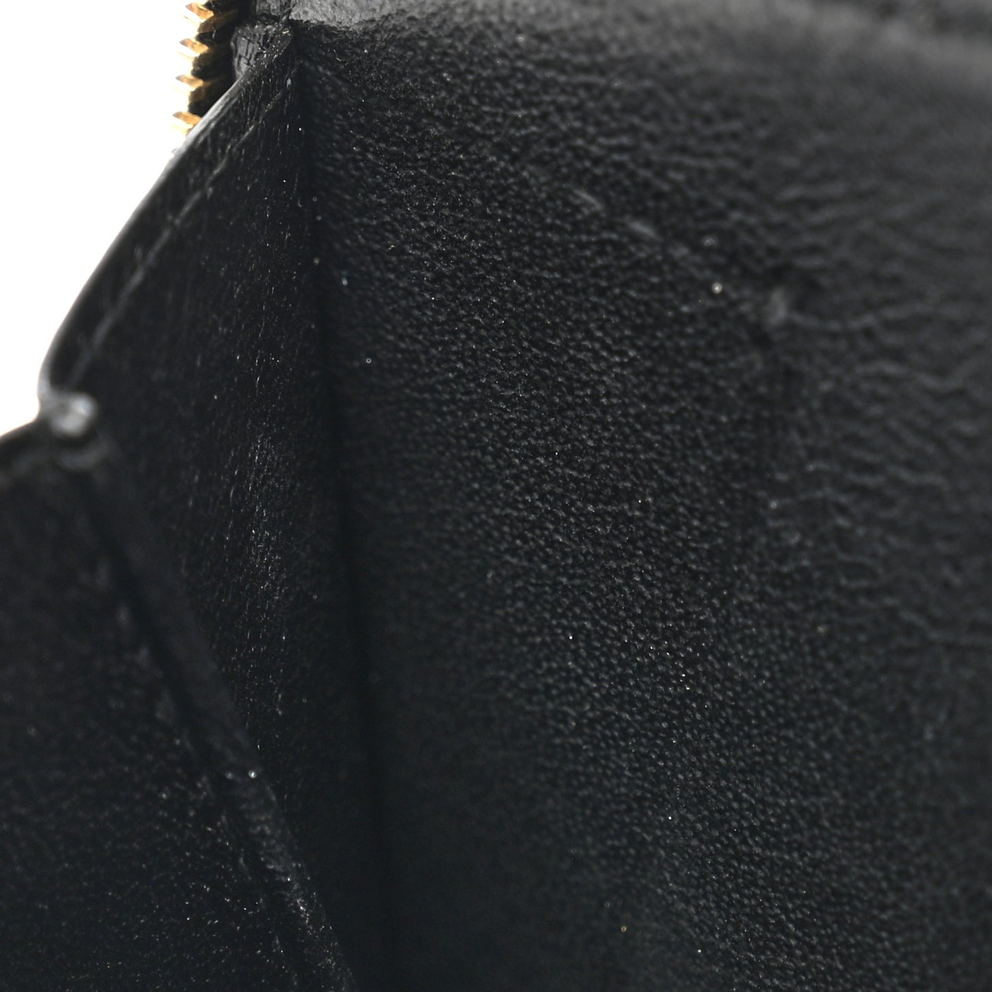 Grain De Poudre Matelasse Chevron Monogram Compact Zip Around Wallet Black