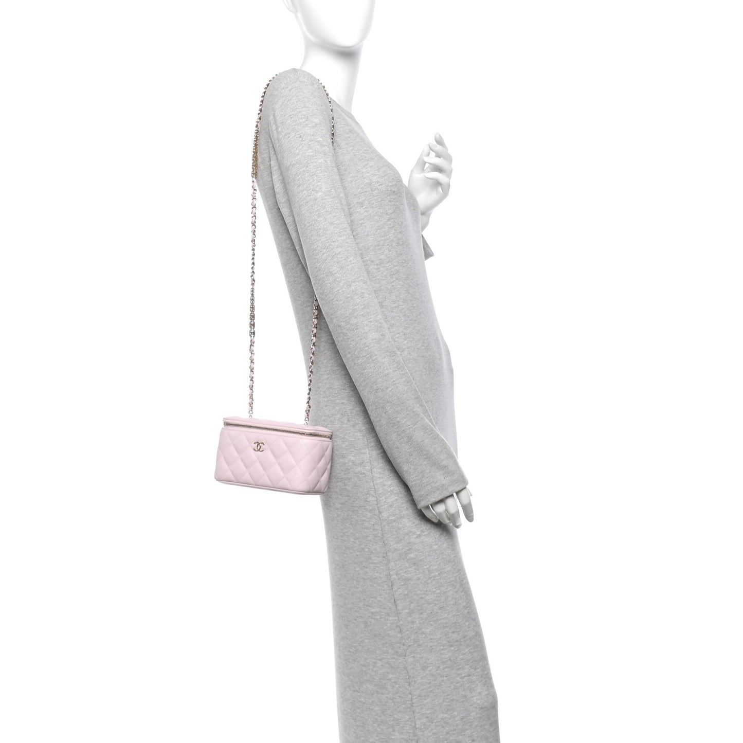 Caviar Quilted Mini Chanel 25 Handbag Light Pink