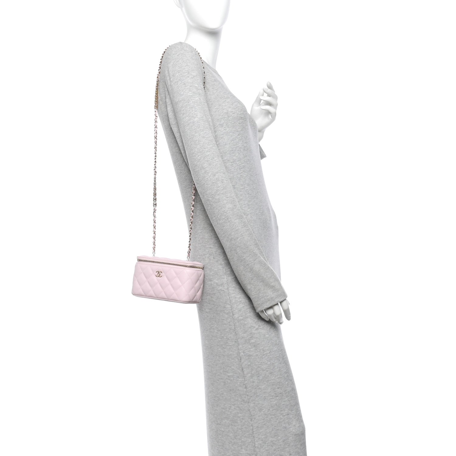 Chanel Caviar Quilted Mini Chanel 25 Handbag Light Pink 2 of 11