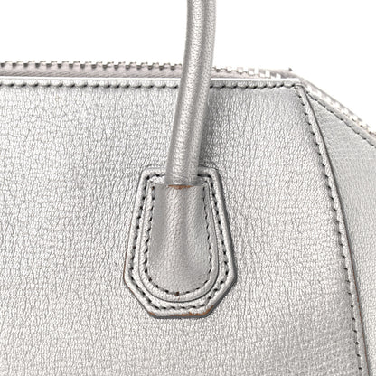 Givenchy Metallic Sugar Goatskin Mini Antigona Silver 17 of 19