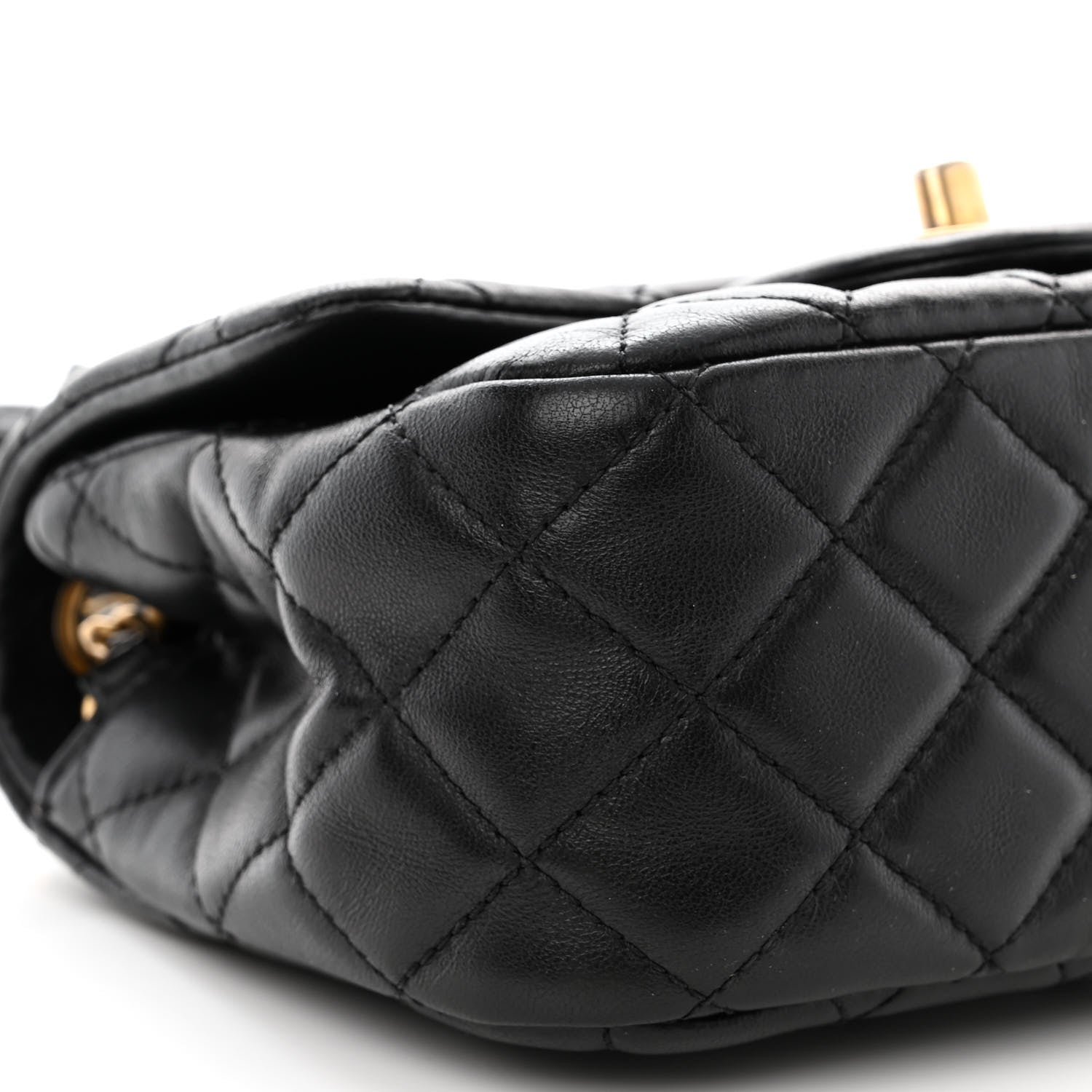 Chanel Lambskin Quilted Mini Romance Square Flap Black 9 of 12