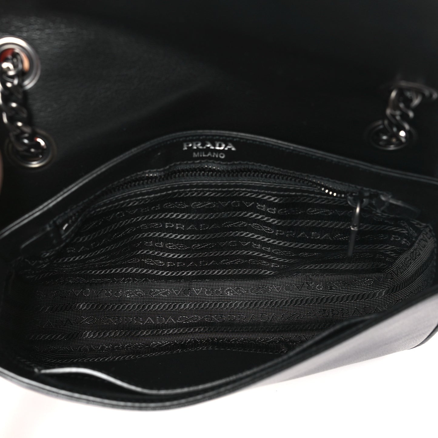 Glace Calfskin Studded Crossbody Black