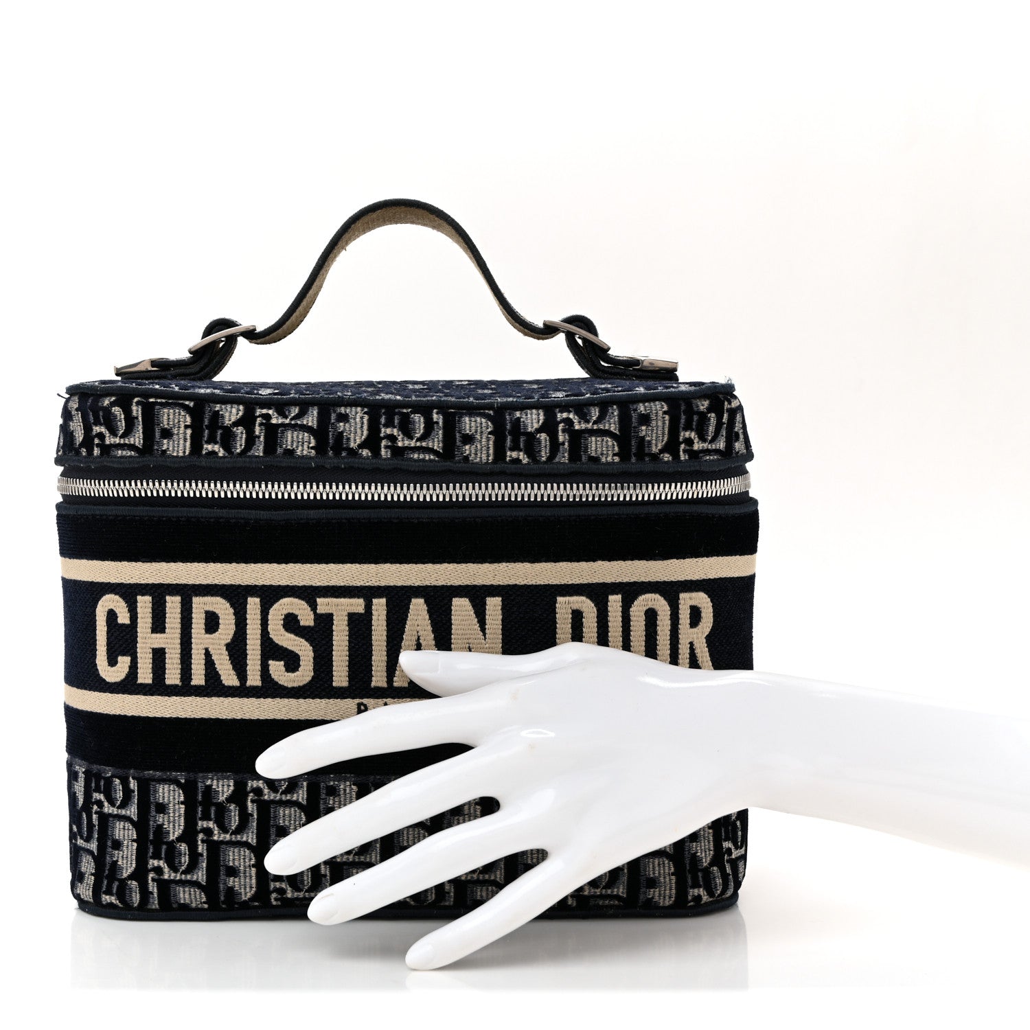 Christian Dior Oblique Diortravel Vanity Case Blue 1831340