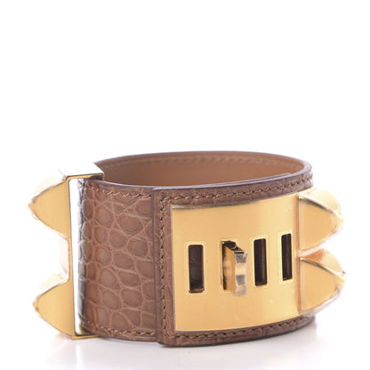Hermes Matte Alligator Collier De Chien CDC M Maize 4 of 7