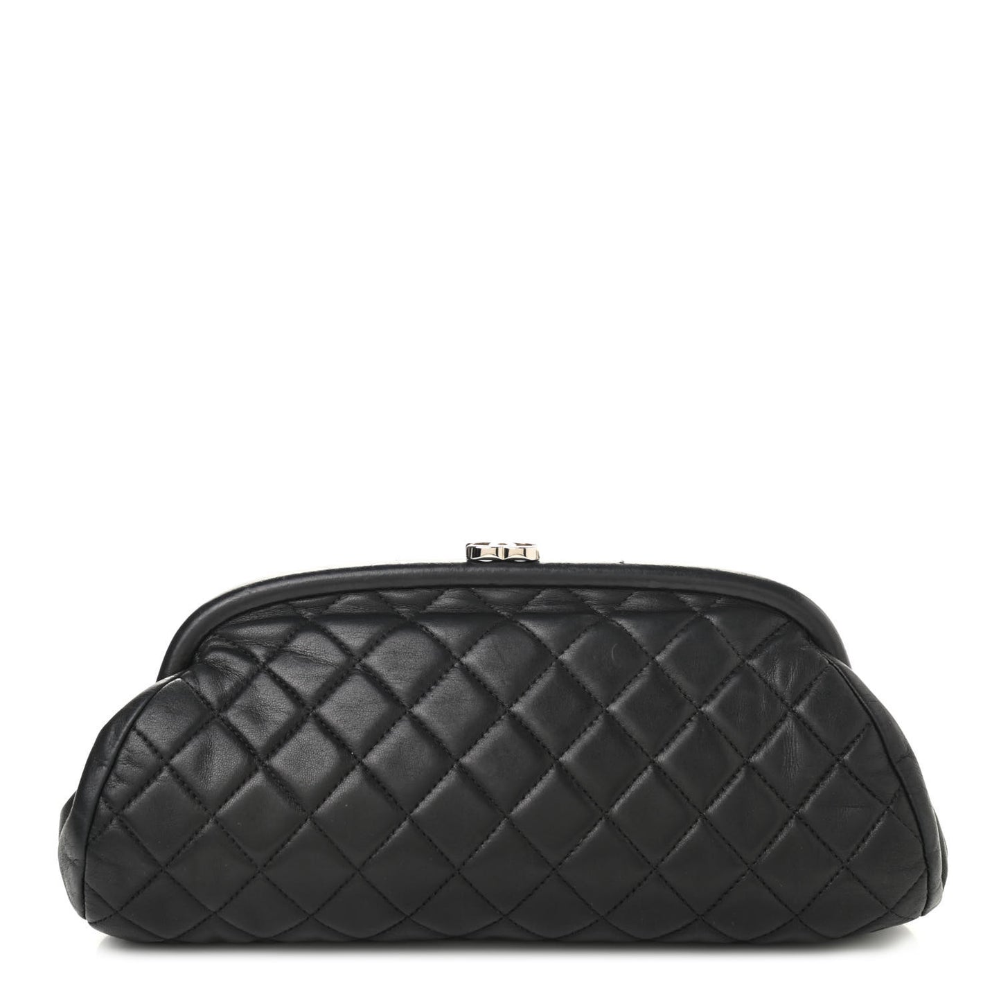 Lambskin Quilted Timeless Clutch Black