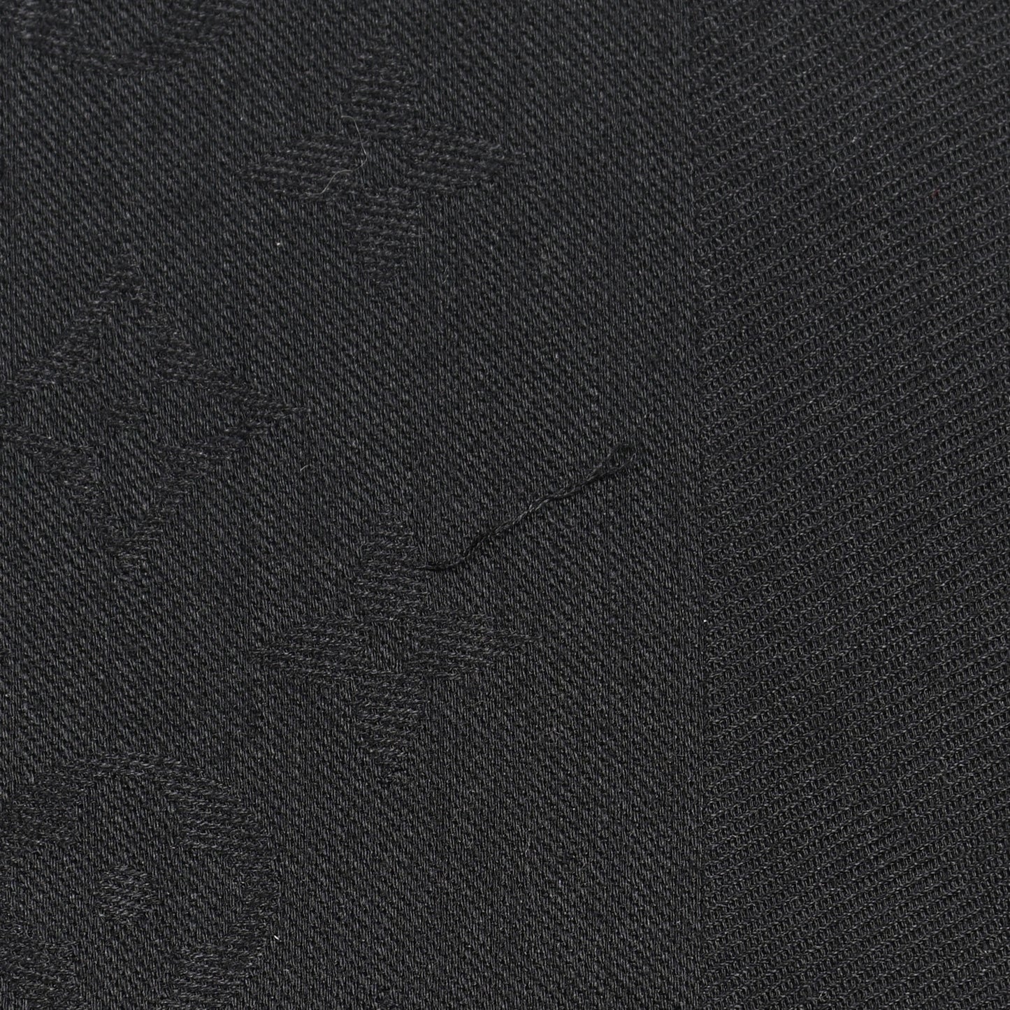 Silk Wool Monogram Shawl Black