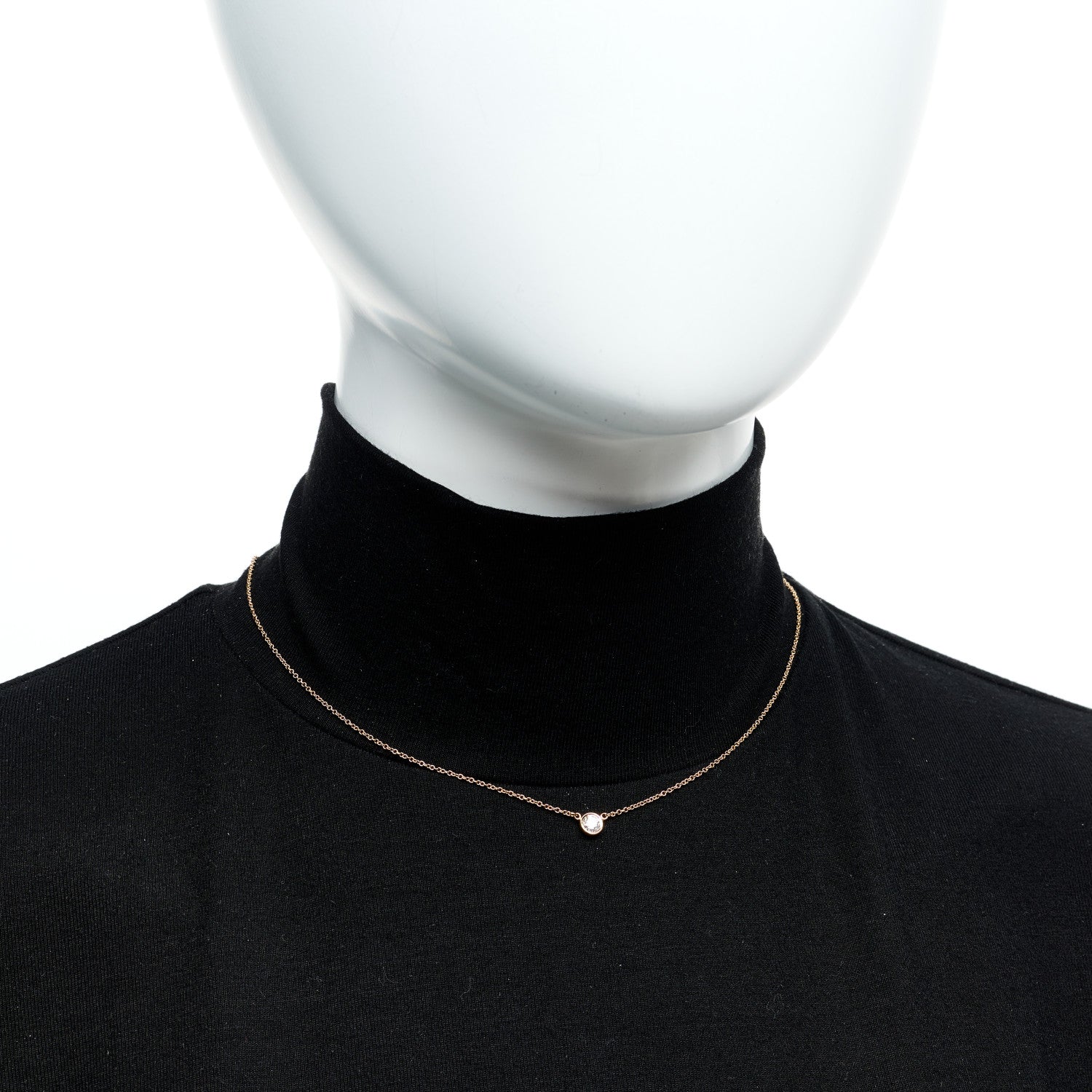 Tiffany 18K Rose Gold Diamond .24ct Elsa Peretti Diamonds by the Yard Pendant Necklace 2 of 6