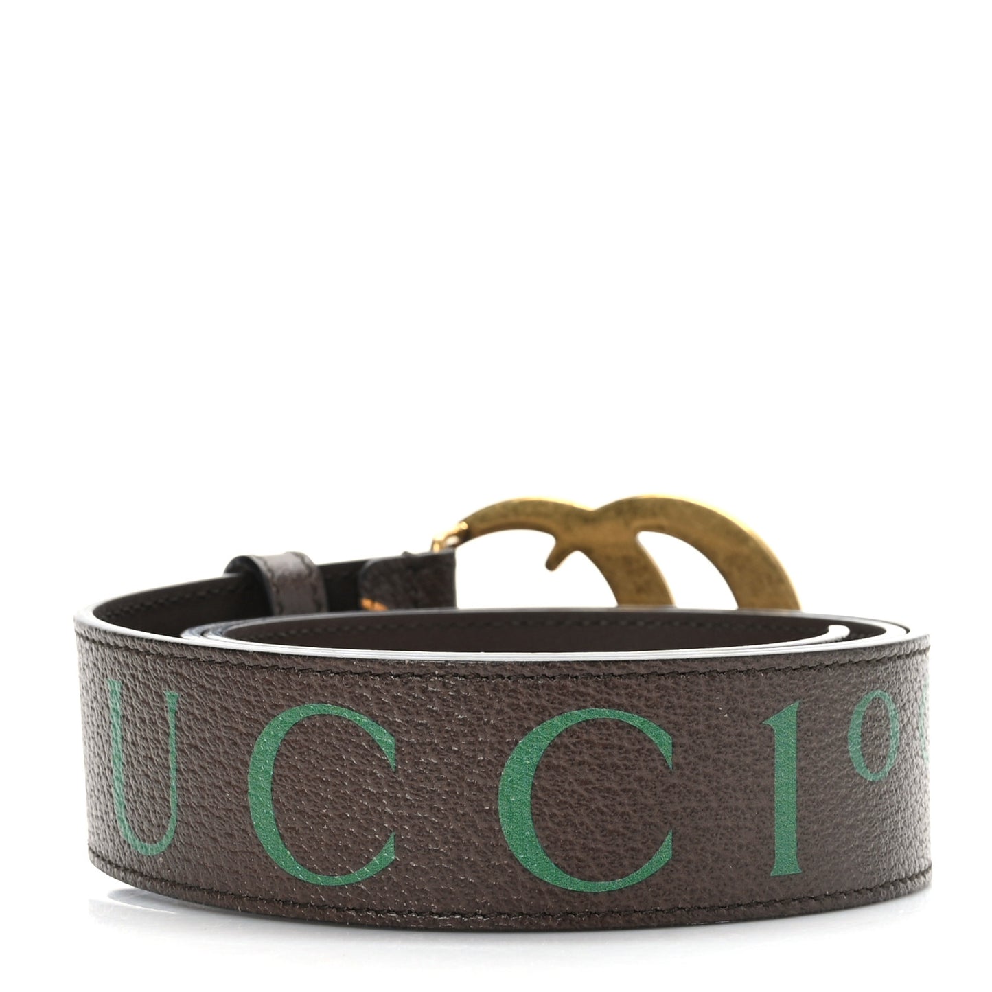 Dollar Calfskin Centennial 100 Double G 40mm Belt 85 34 New Acero New Shamarock Crop Hibiscus Red