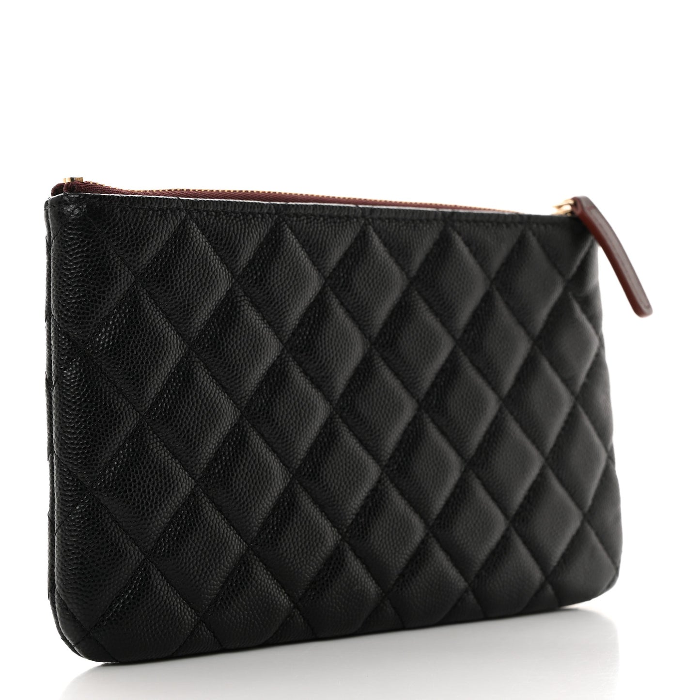 Caviar Quilted Cosmetic Case Black