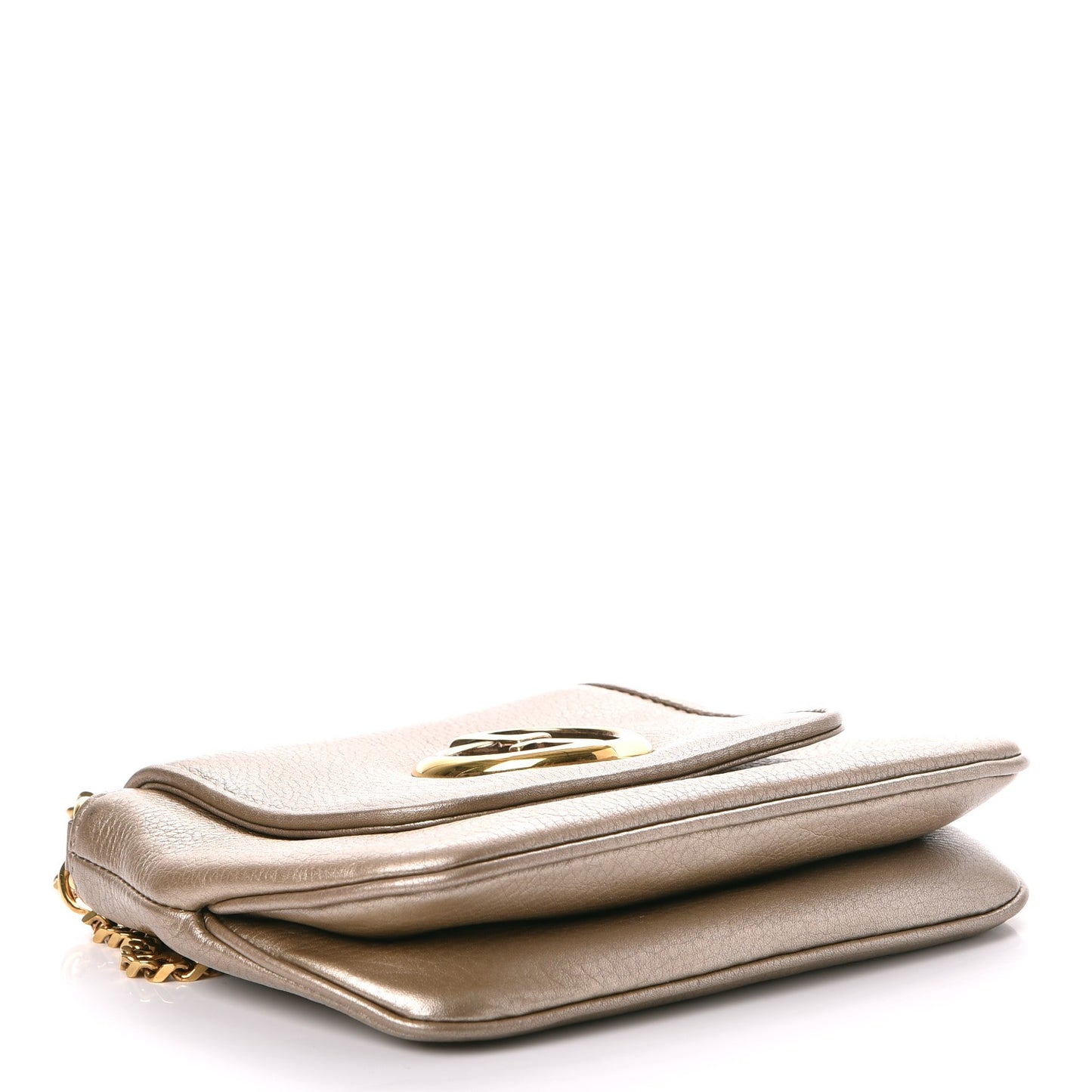Pebbled Calfskin Small 1973 Chain Shoulder Bag Champagne