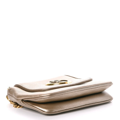 Gucci Pebbled Calfskin Small 1973 Chain Shoulder Bag Champagne 5 of 9