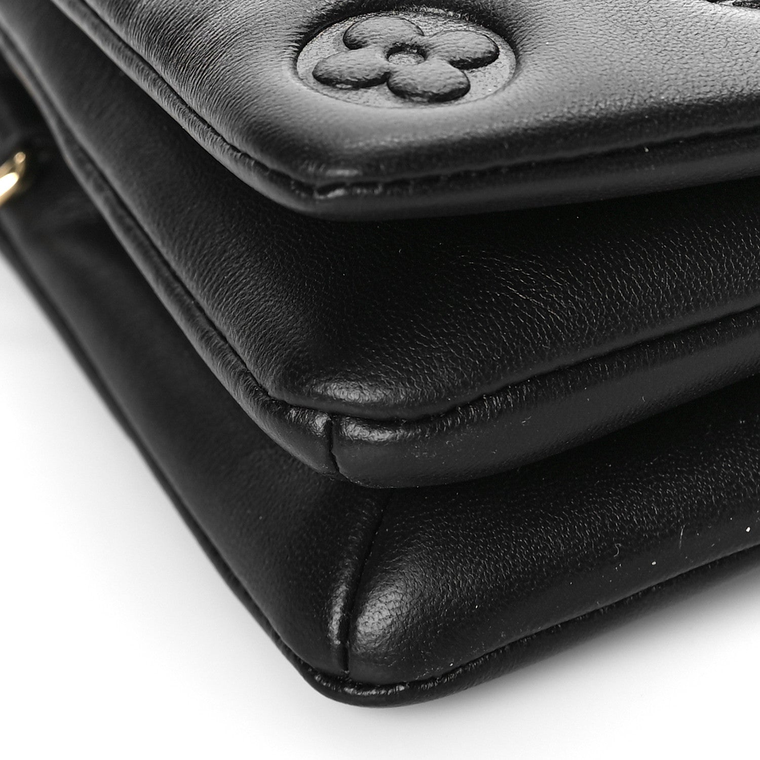 Louis Vuitton Lambskin Embossed Monogram Pochette Coussin Black 7 of 10