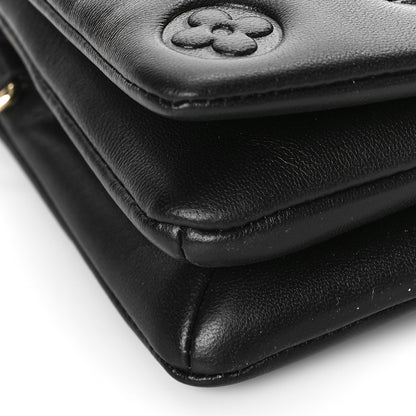 Louis Vuitton Lambskin Embossed Monogram Pochette Coussin Black 7 of 10